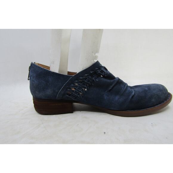 Born Womens Size 11 M Blue Suede Zip Ankle Fashion Boots Bootie - Picture 4 of 11